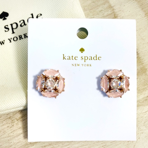 kate spade Jewelry - Kate Spade Pink Sparkle Flying Colors Earrings